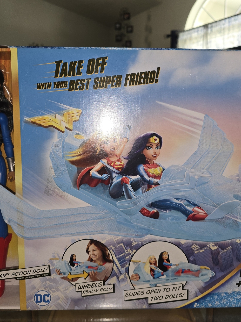 DC Wonder Jet Playset in Light Blue and Red Accents